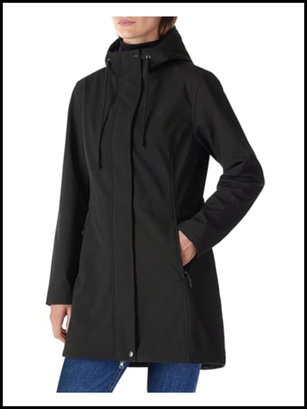 Waterproof Fleece Lined Hooded Softshell Rain Coat